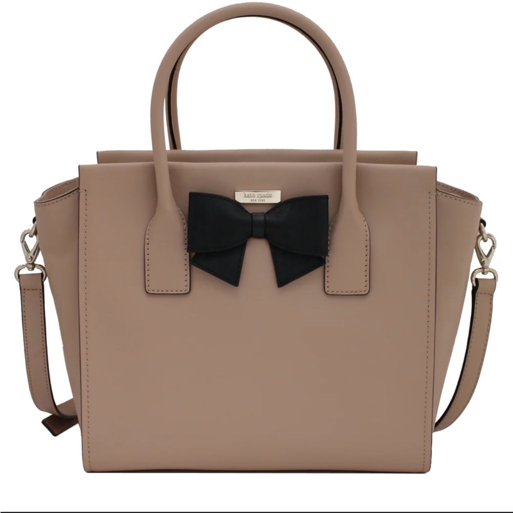 ULN-Kate Spade Beige and Black With Bow Tote.
